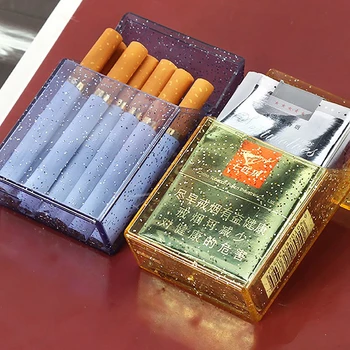 1PC סיגריה התיבה תיק פלסטיק ידידותי לסביבה אוטומטי לחצן סיגריה מחזיק כיסוי מיכל סיגריה התיבה אצווה