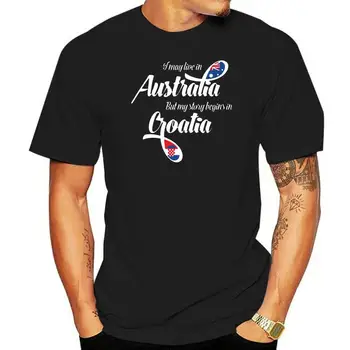 2022 קיץ חולצות גברים חולצה חמה מכירת בגדים אני יכול לחיות באוסטרליה, אבל הסיפור שלי מתחיל בקרואטיה להפוך את החולצות.