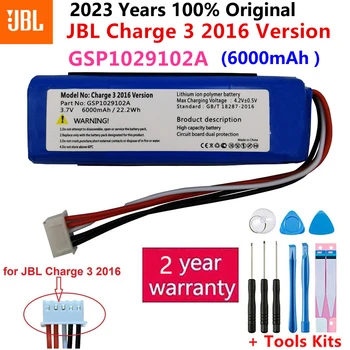 2023 שנה חדשה 100% מקורי רמקול סוללה 6000mAh על JBL Charge 3 (2016 גרסה) GSP1029102A שחקן רמקול סוללות
