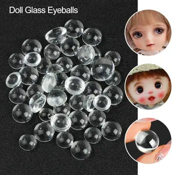 20Pcs 6~20mm שקוף בובה עיני זכוכית קריסטל צלול בובה העיניים בטיחות תיקון תלמידים העיניים DIY אמנות צעצוע של בובת עיניים אביזר