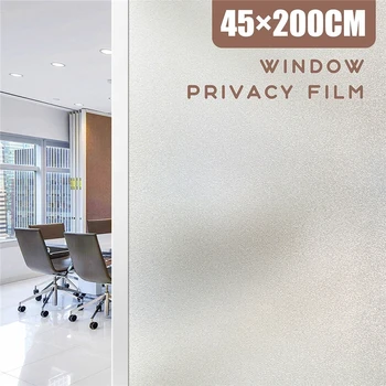45x200cm אופנה דביק חלון פרטיות סרט חשמל סטטי זכוכית אטומה מדבקה עיצוב הבית