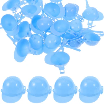 50 יח ' מיני בטיחות כובע מסיבה אביזרי קישוט (כחול בהיר) 50pcs מחמד ליל כל הקדושים פלסטיק