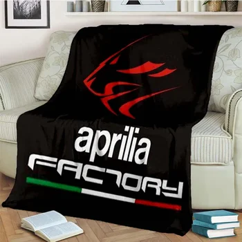 Aprilia אופנוע לוגו מודפס פלנל, שמיכה אופנה חם קל לחיות בחדר השינה, מיטת ספה על שמיכת פיקניק