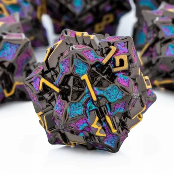 DND מתכת הצינוק הדרקון Pathfinder משחק תפקידים Polyhedral בעבודת יד D&D קוביות להגדיר