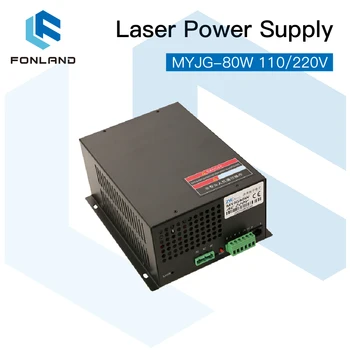 FONLAND 80W CO2 לייזר אספקת חשמל MYJG-80W 110V/220V עבור צינור לייזר חריטה מכונת חיתוך