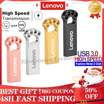 Lenovo OTG USB 3.0 המקורי U דיסק 2TB כונן פלאש במהירות גבוהה 1TB כונן עט מתכת אמיתי קיבולת זיכרון 512G למחשב נייד