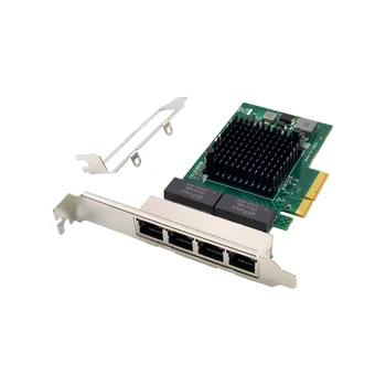 PCI-E X4 Server כרטיס רשת BCM5719 4 יציאת RJ45 Ethernet Gigabit Server Adapter PCI-E כרטיס רשת מתאם