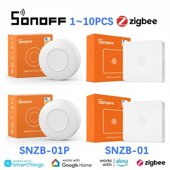 SONOFF SNZB-01/SNZB-01P Zigbee מתג אלחוטי מותאם אישית כפתור פעולה חכמה זירת תמיכה NSPanel Pro, ידיעות אחרונות גשר Pro, ZBDongle-E