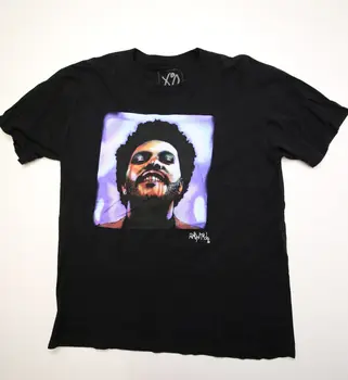 The Weeknd X מן המוכן חולצה Mens Xl שחור גרפי אחרי שעות האלבום בע 