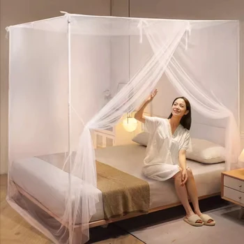 YanYangTian כיכר כילה נגד יתושים מיטת אפיריון קינג למיטה אוהל מיטה זוגית כילות נגד יתושים וילון ורוד עיצוב חדר