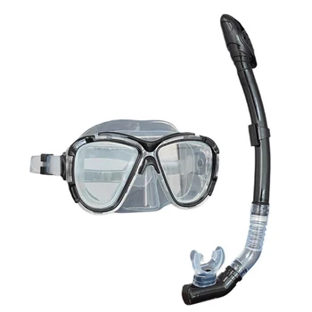 YFASHION צלילה מסכת שחייה עמיד למים סיליקון רך משקפיים יבש מלא צינור צלילת שנורקל ומשקפת להגדיר עבור צלילה