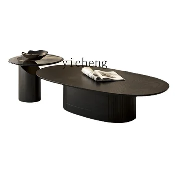 ZC מינימליסטי שולחן קפה קטן בדירה מודרני מינימליסטי חדר מגורים בבית בדיל עץ מלא בשילוב תה השולחן