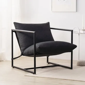 Zinus איידן מתכת ממוסגרת קלע מבטא כיסא אפור כהה חיצונית הכיסא ריהוט גן