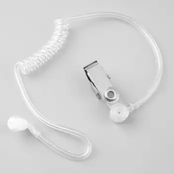 אוזניות עם מיקרופון צבע שקוף לא קל עמיד קל להתקין הגנה מפני קרינה כבל האוזניות