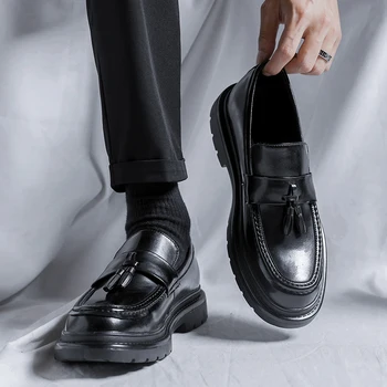 איטלקי להתלבש נעלי עור עור לפסיי גברים נעלי הרשמית של נעלי גברים של המשרד 2023 מסיבת יוקרה מעור נעלי אוקספורד