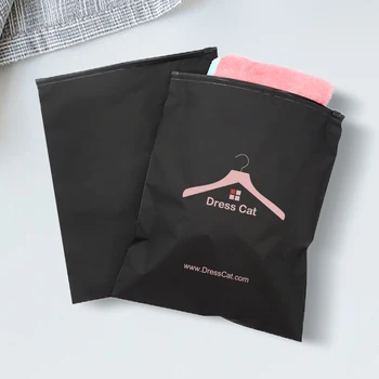 אישית מוצר、שחור רוכסן פולי שקיות פלסטיק משלוח Zip שקיות אריזה בגדים חולצה מכירת מוצרים