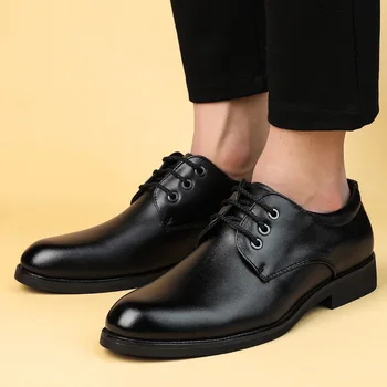 אנשים עסקים נעל רשמית נעל עור לגברים הגירסה הקוריאנית נעליים מזדמנים גברים השמלה זפטו פארא הגברים De Vestir Chaussure
