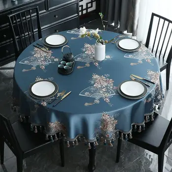 בסגנון סיני שולחן עגול בד בד גדולה שולחן עגול בד מתקדם הגיוני בד שולחן עגול תה בד שולחן Chinoiserie סגנון