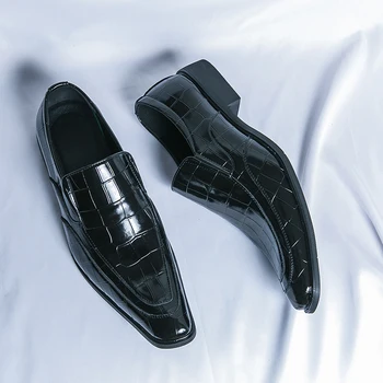 גברים אמיתיים נעלי עור משתה חתונה נעליים המשרד עסקי גברים נעלי אירוע רשמי של גברים נעליים מזדמנים הצביע נעליים