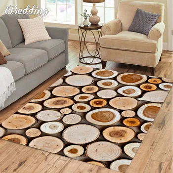 דפוס של עץ דיסקים השטיח בסלון שטיחים טרקלין לשטיח דלת הכניסה שטיח רצפת המטבח אמבטיה חדר השינה במסדרון קישוט