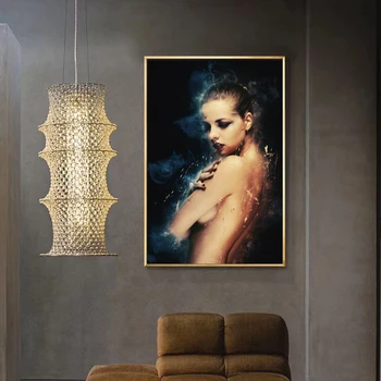המודרנית גוף סקסי בעירום אישה ציור שמן על בד, פוסטרים, הדפסי אמנות קיר הדיוקן תמונה בסלון עיצוב ללא מסגרת