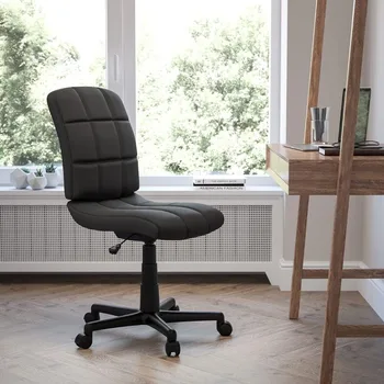 המשרד כיסא, משענת סיבוב כיסא עבודה, 360 מעלות סיבוב המושב, גובה מתכוונן, מצויד עם dual גלגלים, מטלטלין