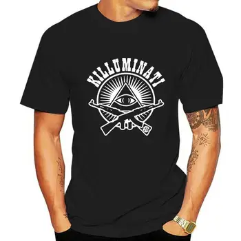 חדש Killuminati האילומינטי סדר העולמי החדש ' עין לוגו שחור חולצה במידה S כדי 3Xl קלאסי מותאם אישית עיצוב חולצת טריקו