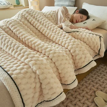 חורף מיטה שמיכות מוצק צבע שמיכות צמר זורק למבוגרים עבה חם הספה בחורף שמיכת סופר רך חם השמיכה לכסות יוקרה