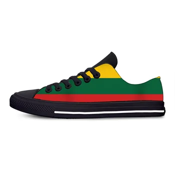 חם דגל ליטא ליטאי פטריוטי מצחיק לנשימה נעליים מזדמנים העליון נמוך קל גברים נשים נעלי קיץ לוח נעליים