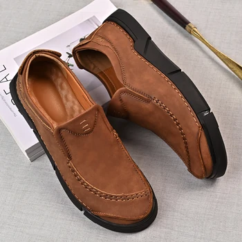 חם למכור לגברים חיצונית נעלי הליכה אירופה אמריקה אופנתי של גברים עור נעליים מזדמנים ללבוש עמיד סוליות נעלי ספורט