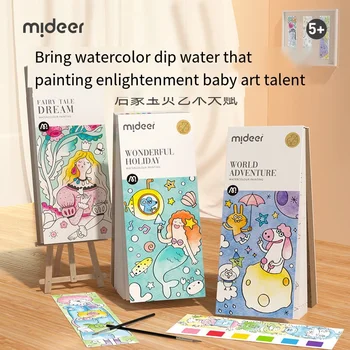 ילדים גואש שרבוט ציור ספר צבעי מים ציור מחברות צביעה לילדים מגיע נייר עם צבעי מים Memo Pad