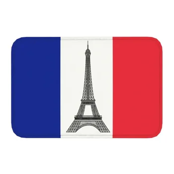 מותאם אישית דגל צרפת שטיח שטיח נגד החלקה צרפתית La Tour Eiffel חדר אמבטיה מטבח סלון השטיח השטיח 40*60 ס 