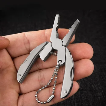 נירוסטה חיצוני נייד Multitool פלייר סכין מחזיק מפתחות מברג רב כלים מיני פלייר רב כלי מחנאות