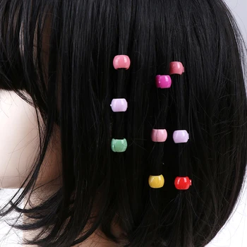 ססגוניות מיני שיער הצבת קליפים עבור נשים בנות חמוד ממתקים צבעים מפלסטיק, סיכות שיער צמות להכנת חרוזים הכובעים