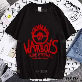 סרט אסתטי Warboys חולצה קצרה-sleev O-צוואר יוניסקס חולצה Y2k Kawaii בגדי גברים, בגדים