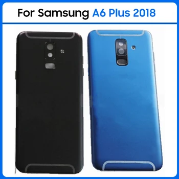 עבור Samsung Galaxy A6 בנוסף 2018 A6+ A605 A605F מתכת התיכון מסגרת הסוללה הכיסוי האחורי דיור אחורי מקרה עדשת המצלמה בצד כפתורים