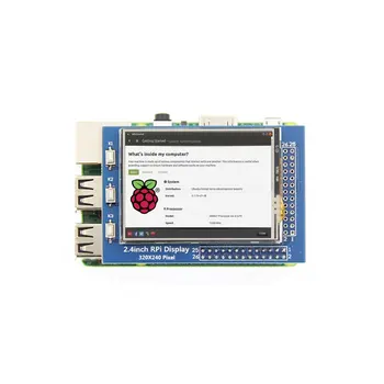 פאי פטל 2.4 אינץ מסך מגע TFT 320x240 יחס רזולוציה מסך עבור Raspberry Pi 3B+/4