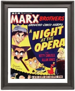 פוסטר ממוסגר לילה באופרה 1 מסגרת תמונה 16x12 ס 