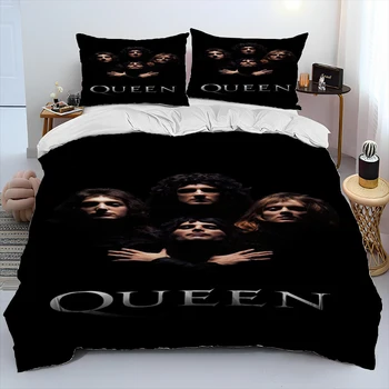 פרדי מרקורי המלכה-רוק-בנד מנחם סט מצעים,שמיכה כיסוי מיטה שמיכה לכסות על הכרית,המלך, המלכה גודל סט מצעים ילד