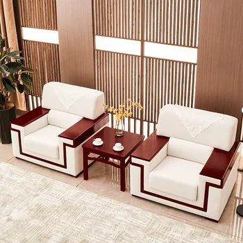 פרטי customMeeting לחדר הקבלה בחדר ספה סינית בד המשרד לעסקים ספה שולחן תה שילוב להגדיר הקבלה הספה