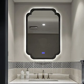 קיר דקורטיבי מראות איפור קיר אמבטיה נורדי ארוך זכוכית דקורטיביים, מראות בנות Espelhos Decorativos קישוט בית