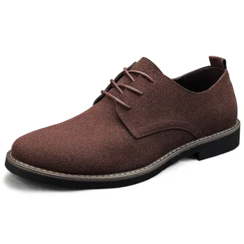 קלאסי זמש עור דרבי שרוכים נעלי אלגנט לגברים באיכות גבוהה במשרד חתונה רשמית הנעל גדול גודל זכר מקרית נעליים