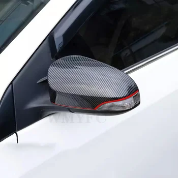 שרירי הבטן כרום דלת צד אחורית מראה כיסוי לקצץ כובע כיסוי אביזרי רכב עבור טויוטה קורולה Altis E170 2014 2015 2016 2017