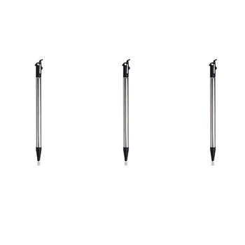 3X עט הקשה על המסך מתכת טלסקופי Pen עט חדש עבור נינטנדו 3DS LL / XL