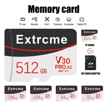 A1 U3 4K כרטיס זיכרון SD 512GB 256GB 128GB Flash כרטיס Class 10 מהירות גבוהה זיכרון SD 64GB 32GB SD TF כרטיס עבור טלפונים מתג