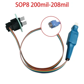 SOIC8 SOP8 מבחן קליפ בדיקה בתור EEPROM 93CXX/25CXX/24CXX מעגל תכנות ב-USB מתכנת TL866 RT809F RT809H CH341A