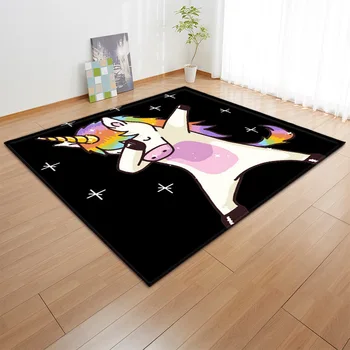 בסגנון נורדי 3D קרן הדפסה שטיח ילדים השינה לשחק מחצלת פלנל הביתה אזור שטיחים עבור הסלון גדול גודל שטיח רך