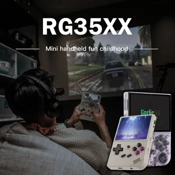 חדש כף יד RG35XX לינוקס מערכת GBA נייד רטרו GBA משחק נוסטלגי PS1 כף יד קונסולת משחק,64g，5000 משחקים