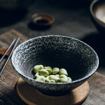 יפנית שולחן קערת ראמן יצירתי רטרו קערת חרס גדולה קערת מרק משק אורז קערת מטבח המסעדה אספקה