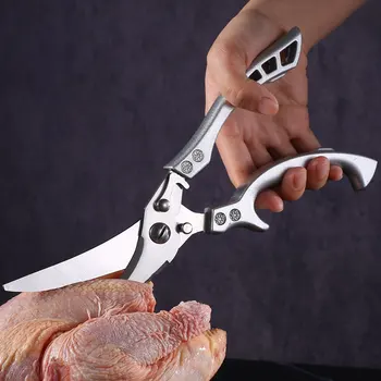 מטבח חזק עוף עצם מספריים עוף ברווז דגים קאטר, מספריים נירוסטה מספריים מידה לנקות לבשל מספריים סכין